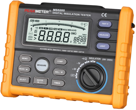 Измеритель сопротивления изоляции (мегаомметр) PeakMeter MS5205 купить по низкой цене | МАКСПРОФИТ