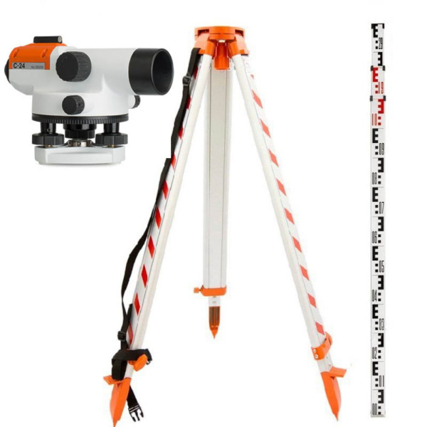 Комплект оптический нивелир RGK C-28 + штатив S6-N + рейка AMO S4 купить по низкой цене | МАКСПРОФИТ