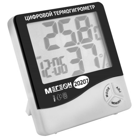 Термогигрометр настольный МЕГЕОН 20207 купить по низкой цене | МАКСПРОФИТ